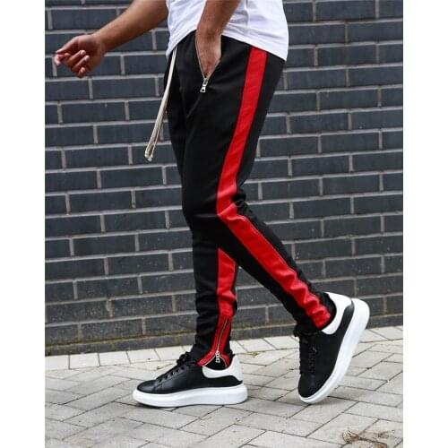 Autumn New Products Trousers Zipper Mens Pants, Casual Sports Pants, Running Pants, Double-Pocket Zipper Jogging Pants, M-XXL