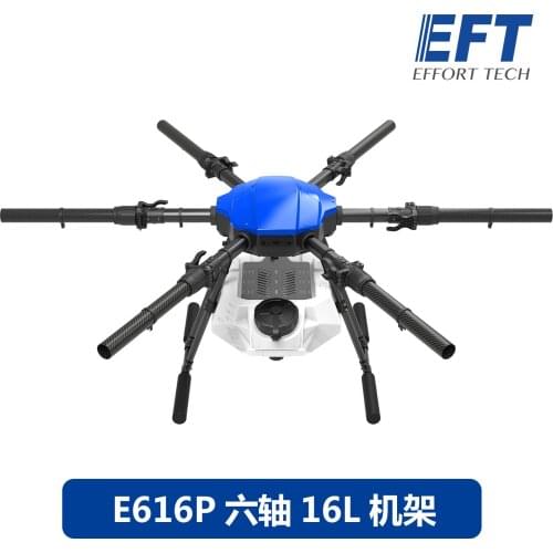EFT E616S Upgrade E616P 16L 16kg Agricultural Spray Drone Frame Kit Brushless Water Pump with Hob bywing X8 Power System