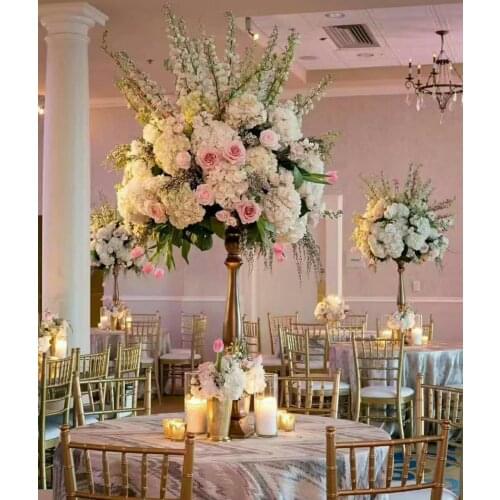 98cm tall )Hot selling gold metal flower arrangement stands for wedding table decoration senyu1389