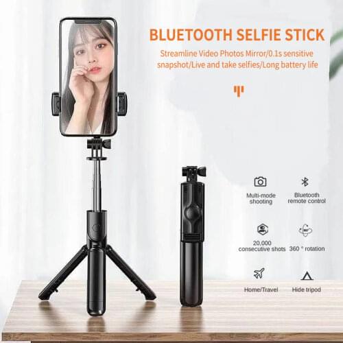 Detachable Clip Bluetooth Selfie Stick Universal Horizontal and Vertical Tripod Selfie Stick Mobile Phone Bracket Photograph