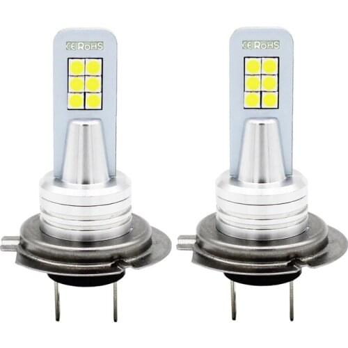 2x H7 LED Bulb 3030 chip 12w Car Fog Lights 12V 24V White Motor Truck DRL Driving Day Running Light Auto Led H7 Bulb