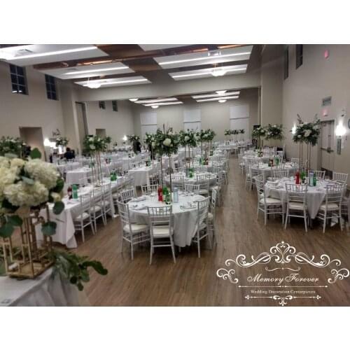 80*20cm Metal Modern Rectangle Stand Geometric Vase Four Rod Stand Wedding Table Decoration Centerpiece