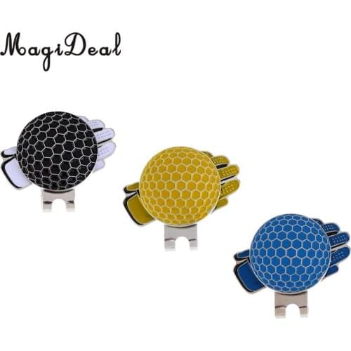 MagiDeal Funny 1Pc Stainless Steel Glove Design Golf Hat Clip With Magnetic Marker Golf Accessory- Portable and Lightweight