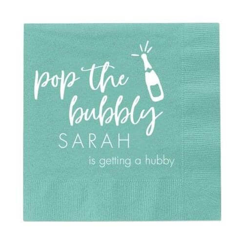 Shes Getting a Hubby Personalized Bridal Shower Napkins - Bridal Shower - Rehearsal Dinner - Custom Engagement Party Napkins