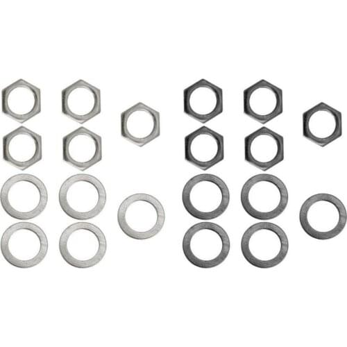 10 Pieces Electric Guitar Bass Jack Output Socket Nuts Washers