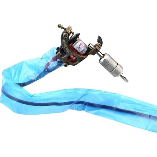 Tattoo Machine Hook Line Sleeve Bag 100Pcs Plastic Blue Disposable Clip Cord Bag Covers Hygiene Safe Tattoo Supply Accessories