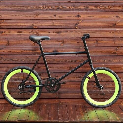 Shock Absorption Fixed Gear Bike 20 Inch Mini Ferry Bicycle Reverse Brake Riding Solid Tire Male Female Students Commuter Retro