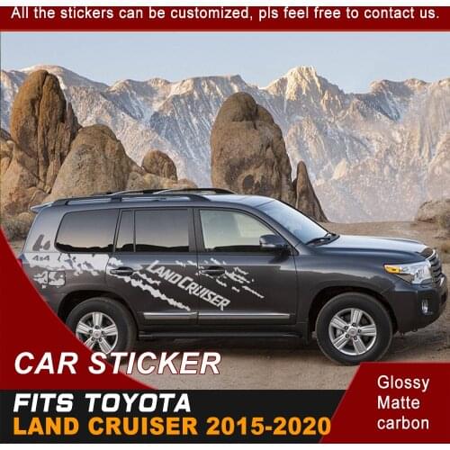 Car Sticker Side Body Mud 4x4 Graphic Vinyl Car Decals Custom SUV Fit For Toyota Land Cruiser 2015 2016 2017 2018 2019 2020