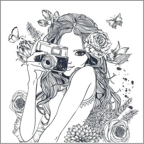 Butterfly Girl DIY Silicone Clear Stamp Seal Scrapbook Embossing Album Decor