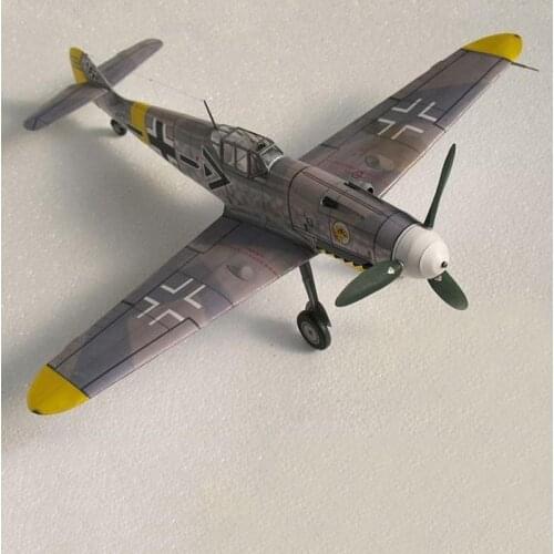1:32 Germany Bf-109 G6/G14 Bomber Cardboard Aircraft Model 3D Papercraft Space Library Papercraft House for Children Paper Toys