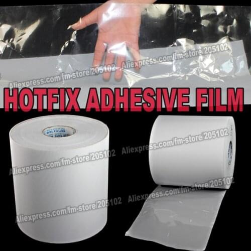 Hot fix paper tape 24 28 32CM wide iron on heat transfer film super adhesive quality for HotFix rhinestones crystals DIY tools