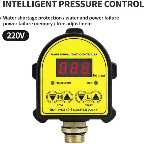 WPC-10 1pc Digital Water Pressure Switch Digital Display WPC 10 Electronic Pressure Controller for Water Pump With G1/2"Adapter