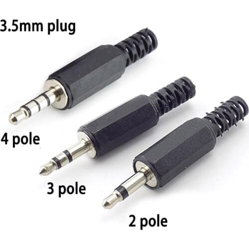 2 3 4 Pole Mono Stereo Audio Converter 3.5mm RCA Plug Video Adapter Headphone Cable Wire Connector For Headphone Socket