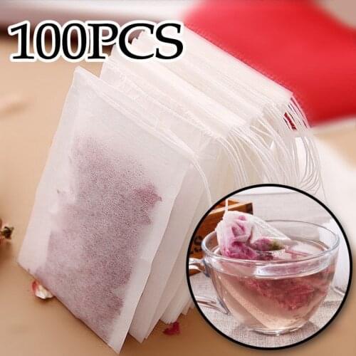 Empty TEABAGS Non-Woven Fabric Heat Seal Filter Paper Herb Loose Tea Bag Drawstring Pouch Bag Seal Filter Cook Herb Spice