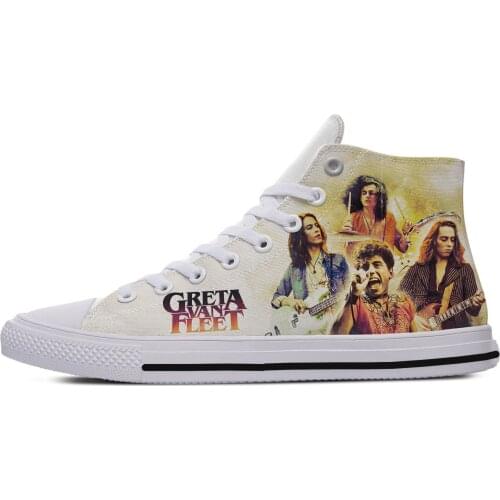 Hot Cool Fashion Shoes High Help Lightweight Sneakers Breathable Classic Canvas Shoes High Quality Woman Man Greta Van Fleet