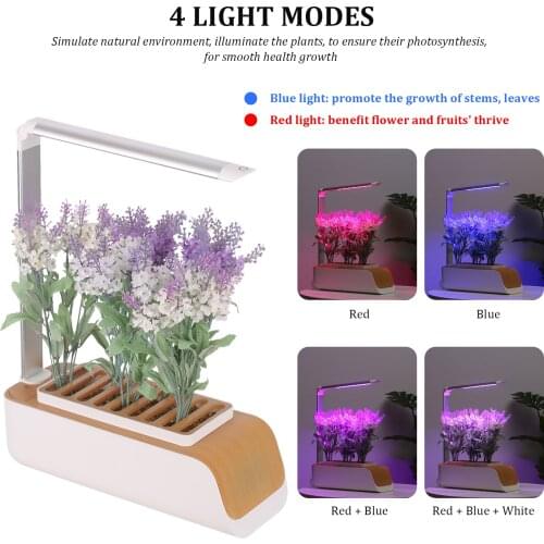 Indoor Herb Garden Kit Hydroponics Growing System Smart Planter Adjustable Temperature Display Automatic Timer Germination Kit