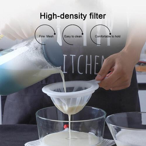 100 Mesh Kitchen Ultra-fine Mesh Strainer Kitchen Nylon Mesh Filter Spoon for Soy Milk Coffee Milk Yogurt