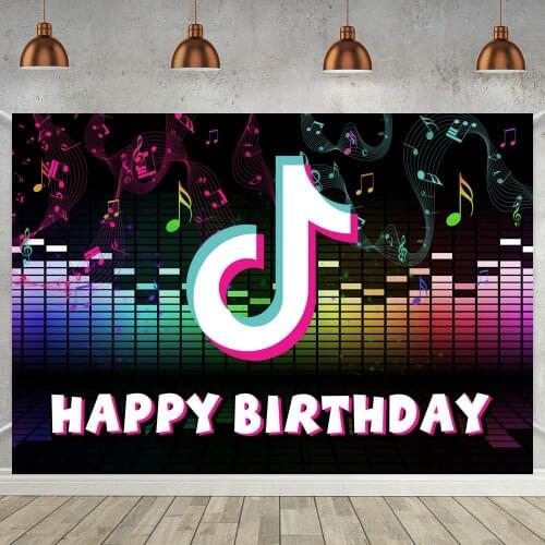 New Popular Musical Symbol Background Picture Studio Beat Audio Frequency Birthday Party Photography Backdrop Photo Booth