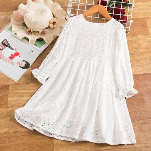 3-8y Christmas Dress For Girls 2021 Princess Dress White Flower Girl Dresses For Weddings Kids Autumn Clothing Party Dresses