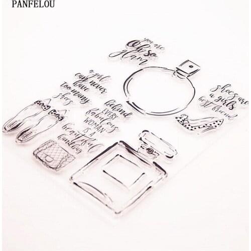 PANFELOU Romantic perfume bottle Transparent Silicone Rubber Clear Stamps cartoon for Scrapbooking/DIY Easter wedding album