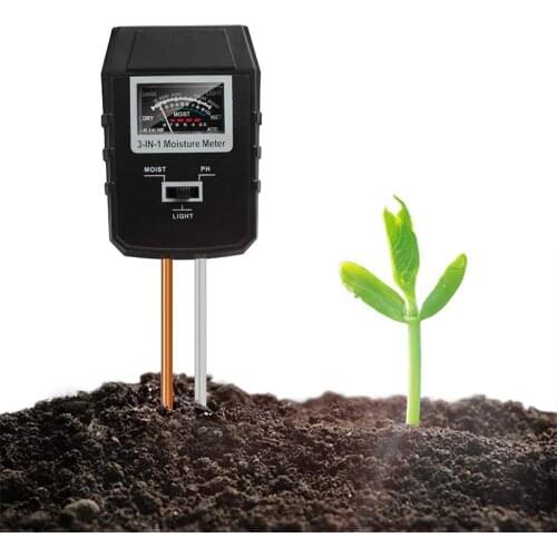 Soil PH Meter, 3-In-1 PH Moisture Light Meter Testing Kits , Water Soil Test Tool for Indoor Outdoor Plants , Upgraded Larger Se