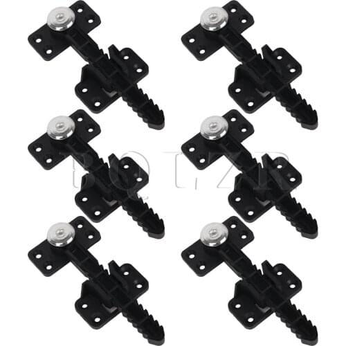 BQLZR 14x6cm Plastic Sectional Sofa Invisible Interlocking Sofa Connector Bracket with Hardware Pack of 6