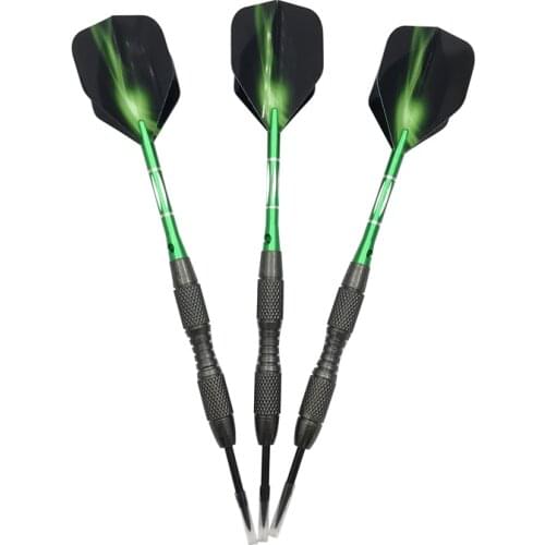 Professional Hard Darts 3Pcs High Quality 20g Steel Tip Darts Tungsten Steel Barrel Green Aluminum Dart Shafts Flights Dardos
