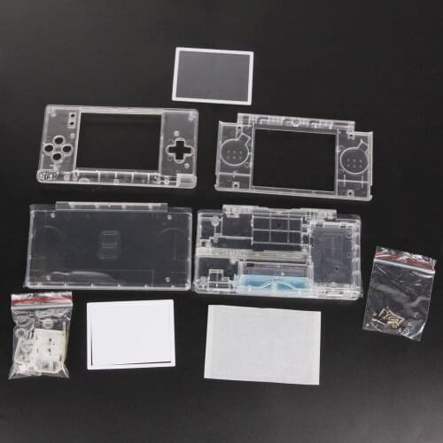 Replacement Game Pads Case Shell For Nintend DS Lite Housing Shell Screen Lens Crystal Clear Full Housing for Nintendo DSL DSL