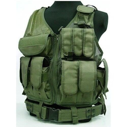 US SWAT Airsoft Tactical Hunting Combat Vest Army green