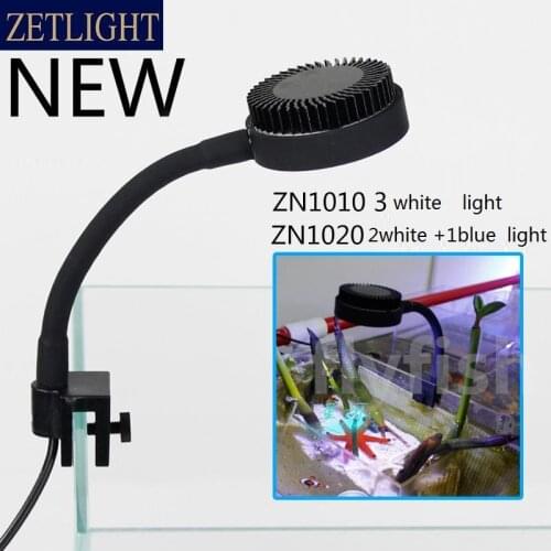 Zetlight LED light ZN1010 1020 aquarium lamp 3W mini fish tank freshwater or seawater LED reef lamp