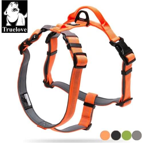Truelove Neoprene Padded Dog Pet Body Harness With Handle Strap Security Belt Dog Chest Collar Pet Shop Dog Accessories Dropship
