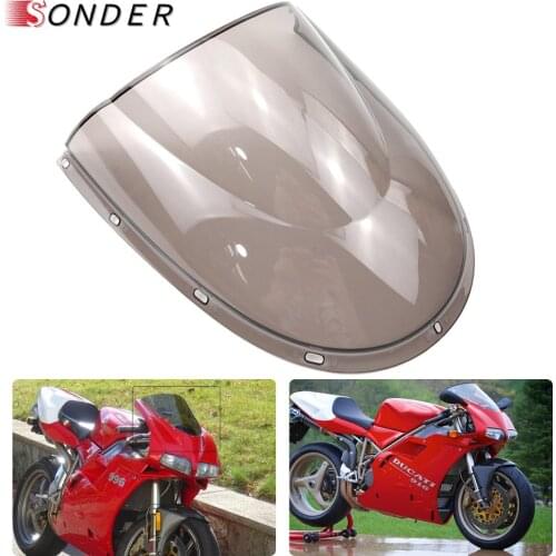 Motorcycle Smoke Windshield WindScreen Double Bubble For Ducati 748 916 996 998 1994 1995 1996 1997 1998 1999 2000 2001 2002