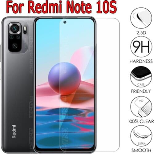 Cover for Xiaomi Redmi Note 10s Glass Front Screen Protectors Film On Redmi Note10 S Phone Protective HD 2.5D Tempered Glass