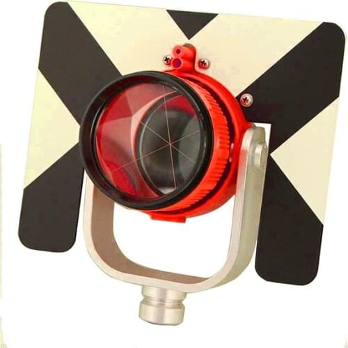 Yellow Color Prism + target ( black and white color ) w/ Bag for total station