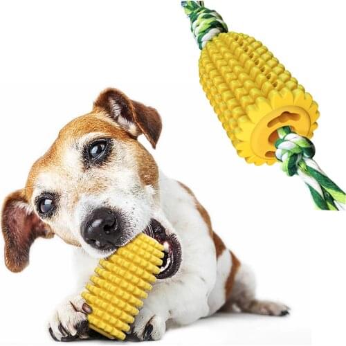Corn Shape Pet Dog Chew Toy Tooth Oral Cleaning Tartar Dogs Chewers Bite Pet Supplies Dog Interactive Bite Resistant IQ Training