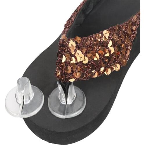 1 Pair Anti-slip Toe Protectors Transparent Cushions for Flip Flops Sandals Silicone Shoe Insole Gel Inserts Foot Care Cushion