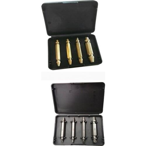 4pcs/Set HSS S2 Double Side Damaged Screw Extractor Drill Bits Out Remover Bolt Stud Tool For Metal Damaged Screw Extractor
