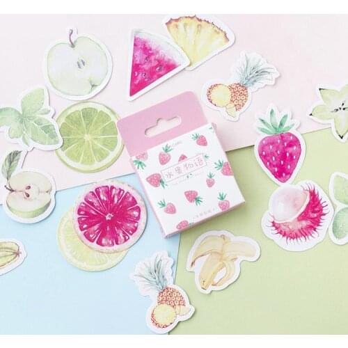 45sheets/set Sticker Set Fruit Story Series Diy Cute Stickers Ins Style Scrapbooking School Suppliers Stationery Art Supplies