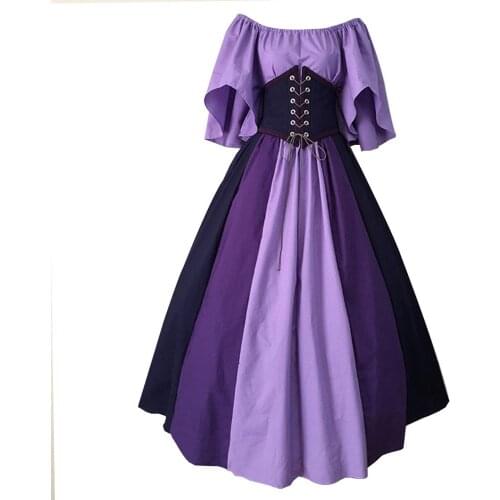 Fast delivery Medieval Retro Women clothing Swing Dress Costume Gothic dress princess uniform Dresses Christmas gift For Girls
