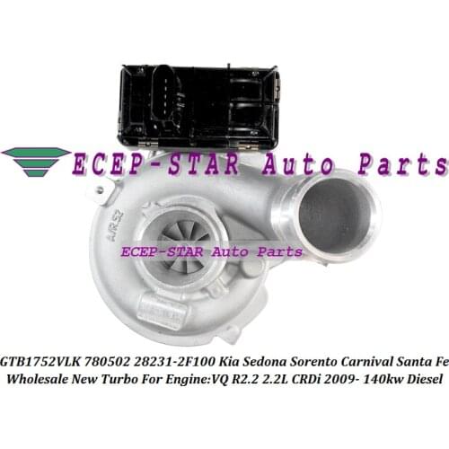 GTB1752VLK 780502 780502-0001 282312F100 + Actuator Turbo For KIA Sedona Sorento Carnival VQ CRDi For Hyundai Santa Fe R2.2 2.2L