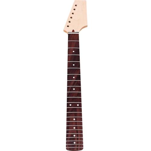 Maple Bass Guitar Neck 22fret 25.5inch Child Small Electric Bass Guitar Replacement Rosewood Fretboard Paddle Heaad