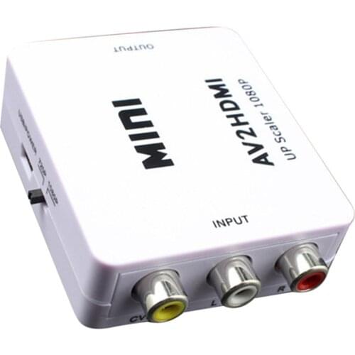 Av To Hdmi Hd Converter Av2Hdmi Composite Av Cvbs 3Rca To Hdmi 1080P Converter Adapter Video Upscaler Hd