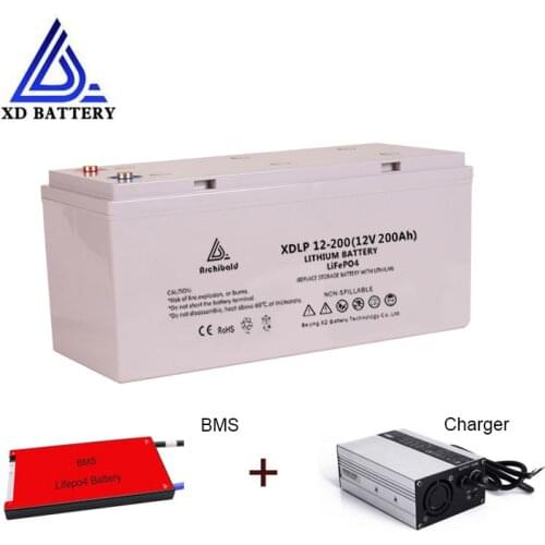 Bluetooth li-ion deep cycle 12v 200ah lithium battery pack for solar storage system