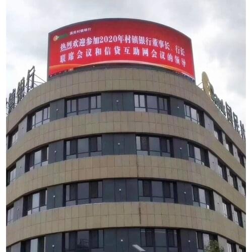 Outdoor Curve LED Display Screen 500x1000mm Aluminium Cabinet P3.9 P4.81 Full Color Surface Led Matrix Sign