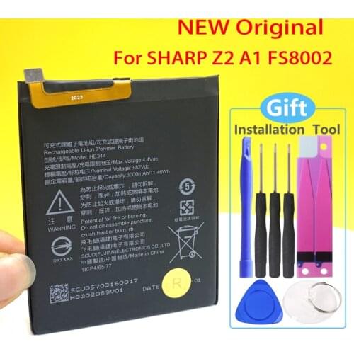 NEW Original Battery For SHARP Z2 FS8002 3000mAh HE314 Mobile Phone + Gift Tools