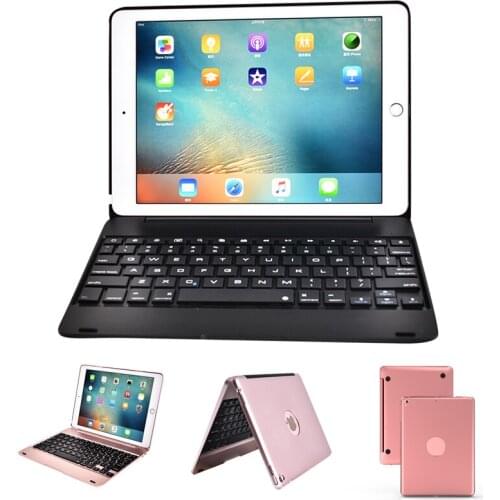 NTSPACE For New iPad 2017 2018 9.7" Wireless Bluetooth Keyboard Foldable Stand Holder Case For iPad Air 1 2 iPad Pro 9.7 inch
