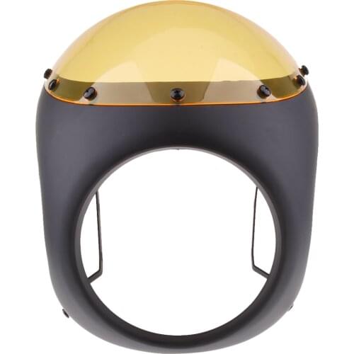 Motorcycle Headlight Fairing Wind Screen Cover Fits 16cm-18cm Headlamp Plastic Headlight Fairing Screen for Retro Cafe Racer