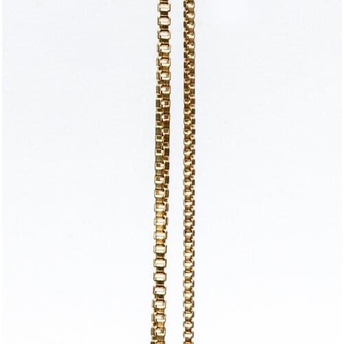 Raw Brass Box Chains Wholesale, 0.7/ 0.9/ 1.1m Thin (#LK-259-RB)/ 1 Meter=3.3 ft