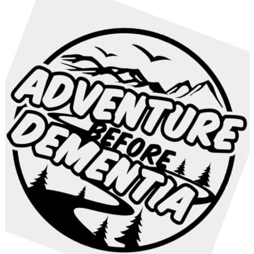 S51201# Various Sizes/Colors Car Stickers Vinyl Decal Adventure Before Dementia Motorcycle Decorative Accessories Creative