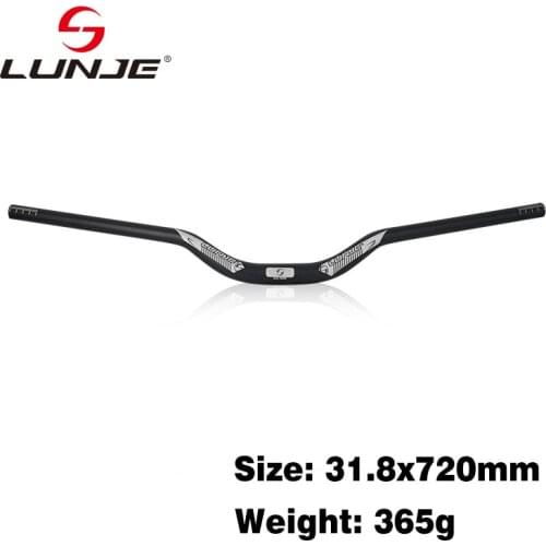 LUNJE 365g Ultralight Aluminum Alloy Mountain Bike Handlebar 720mm / 780mm Bicycle Handlebar For Cross-country Competitons Parts